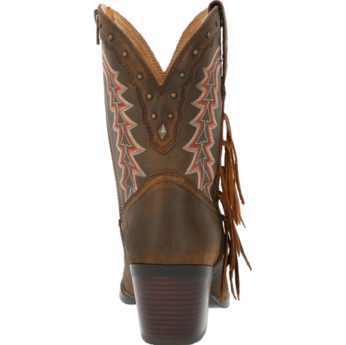 Durango Crush Women’s Roasted Pecan Fringe Western Bootie