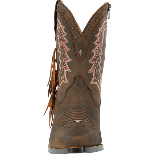 Durango Crush Women’s Roasted Pecan Fringe Western Bootie