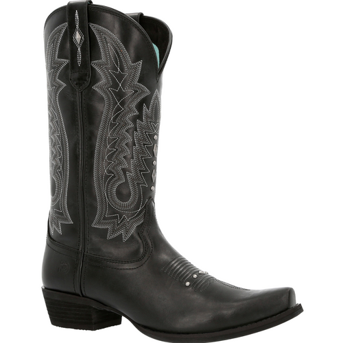 Durango Midnight Black Studded Western Boot