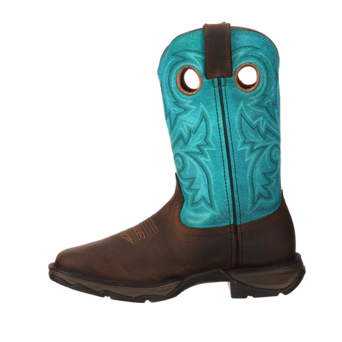 Durango Lady Rebel Women’s Bar None Brown and Turquoise Western Boot