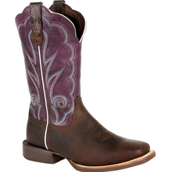 Durango Lady Rebel Pro Ventilated Oiled Brown & Plum Western Boot