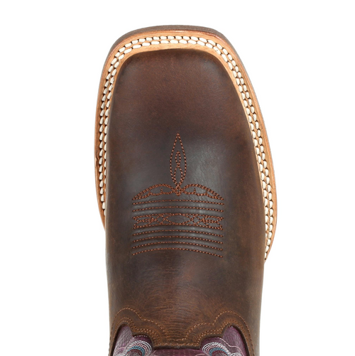 Durango Lady Rebel Pro Ventilated Oiled Brown & Plum Western Boot