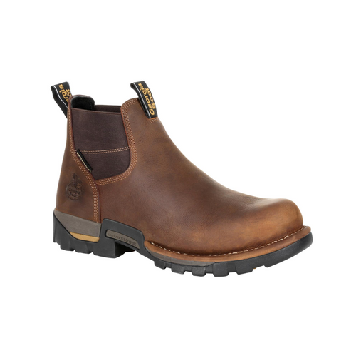 Georgia Boot Eagle One Waterproof Chelsea Work Boot – Brown