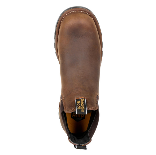 Georgia Boot Eagle One Steel Toe Waterproof Chelsea Work Boot – Brown