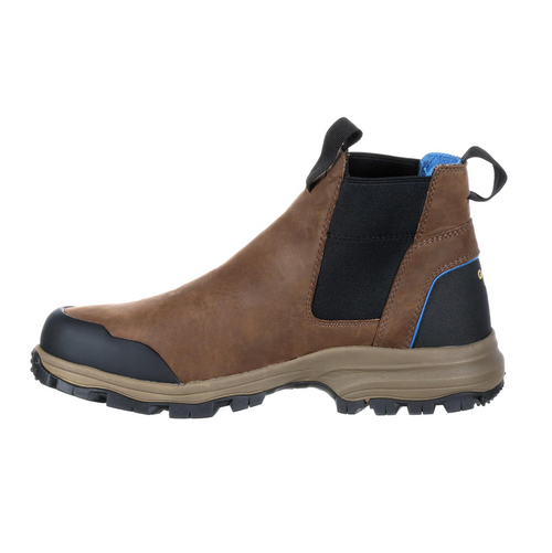 Georgia Boot Blue Collar Chelsea Waterproof Work Romeo Boot – Dark Brown