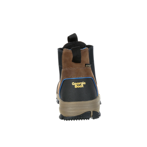 Georgia Boot Blue Collar Chelsea Waterproof Work Romeo Boot – Dark Brown