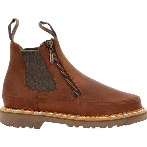 Georgia Boot Women’s Side-Zip Chelsea Romeo – Brown