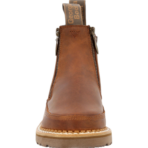 Georgia Boot Women’s Side-Zip Chelsea Romeo – Brown