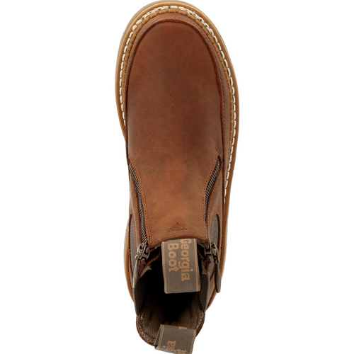 Georgia Boot Women’s Side-Zip Chelsea Romeo – Brown