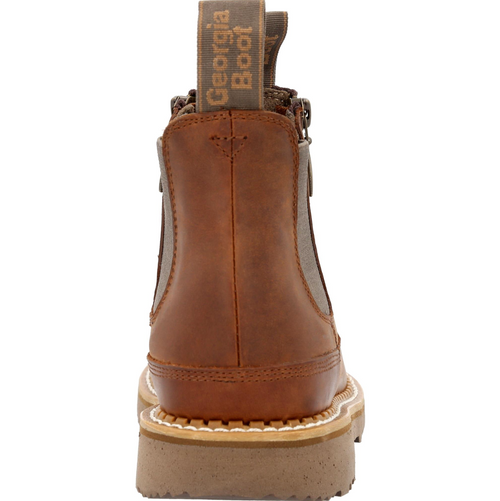 Georgia Boot Women’s Side-Zip Chelsea Romeo – Brown