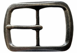 Pilbara Western Oval Buckle Tooled Leather Belt Dark Brown