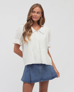 Off White Short Sleeve Shirt - White