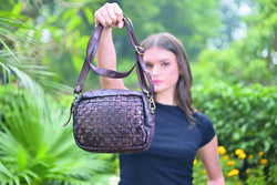 Woven Washed Leather Crossbody Bag – Waterford
