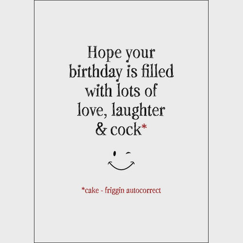 X68 - Lots Of Love, Laughter & Cock* (*Cake - Friggin Autoco