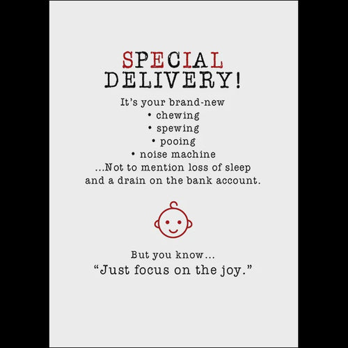 X88 - Special Delivery! Your Brand New Baby ("Focus On The J