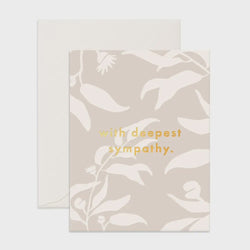 with deepest sympathy.