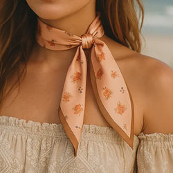 Pink and Tan Western Skinny Mini Wild Rag Scarf / Cowgirl Necktie #TW136