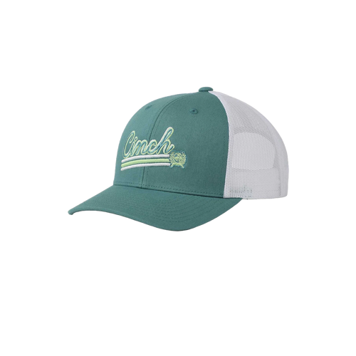Cinch MHC7901012 BLU cap with white mesh back – angled view