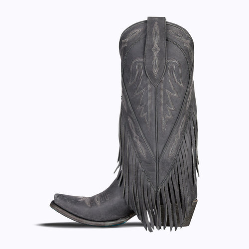 Lane Senita Falls Boot — Distressed Jet Black