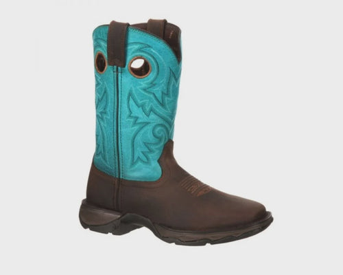 Durango Lady Rebel Women’s Bar None Brown and Turquoise Western Boot