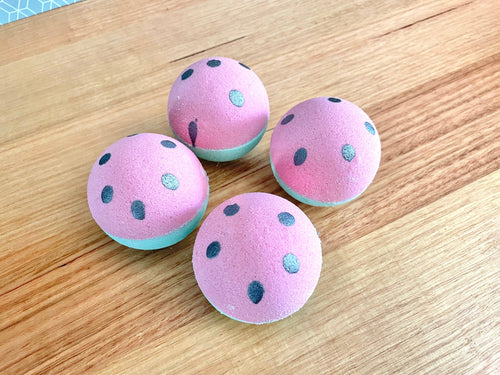 Watermelon Sugar Goat Milk Bath Bomb: Shrink Wrapped