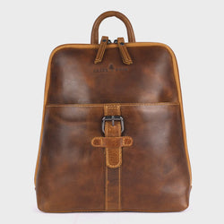 Greenwood Hartley Leather Backpack Camel
