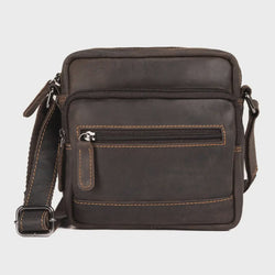 Leather Shoulder Bag Oliver- Brown GW355012BRN