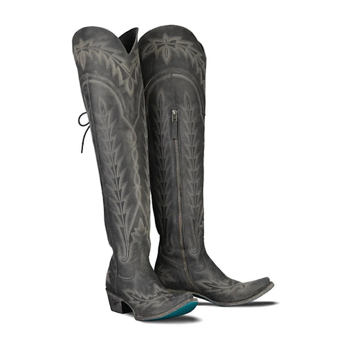 Lane Lexington OTK Corset - Distressed Jet Black