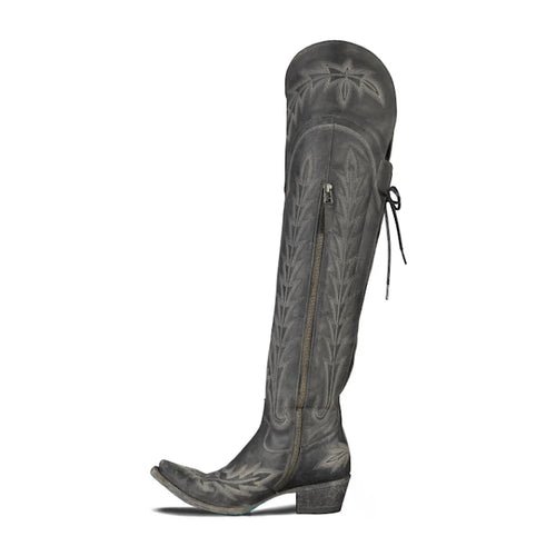 Lane Lexington OTK Corset - Distressed Jet Black