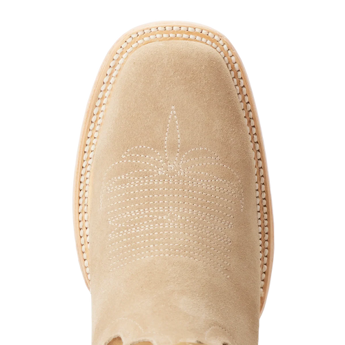 Lane Classic Square Boot — Latte Suede & Burnt Caramel