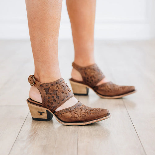Lane Robin Slingback Mule — Burnt Caramel