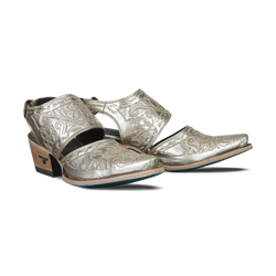 Lane Robin Slingback Mule — Champagne Metallic
