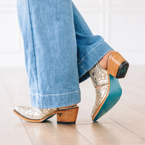 Lane Robin Slingback Mule — Champagne Metallic