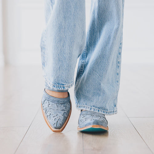 Lane Robin Slingback Mule — Washed Denim
