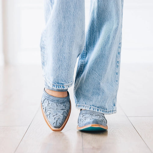 Lane Robin Slingback Mule — Washed Denim