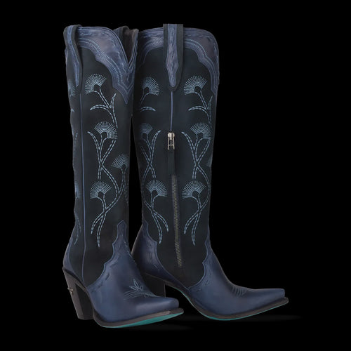 Lane Tessa Knee High Boot — Navy Suede