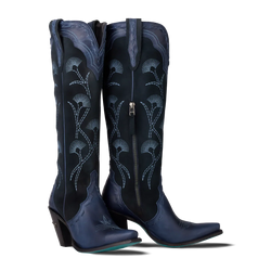 Lane Tessa Knee High Boot — Navy Suede