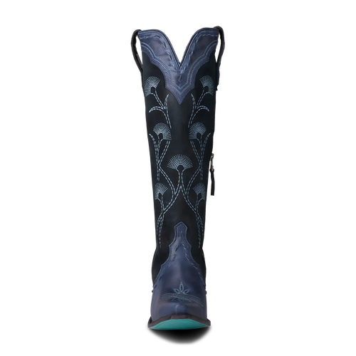 Lane Tessa Knee High Boot — Navy Suede