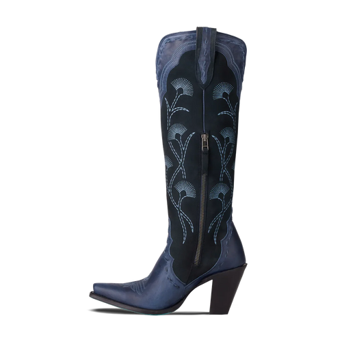 Lane Tessa Knee High Boot — Navy Suede