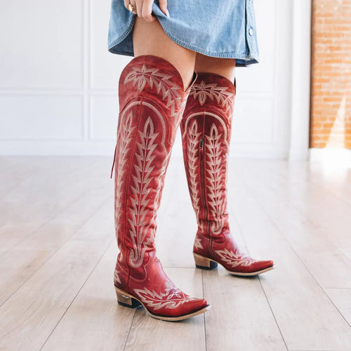 Lane Lexington OTK Corset — Smoldering Ruby