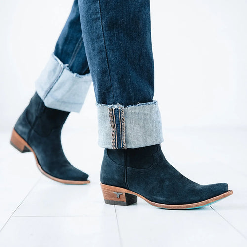 Lane Emma Jane Bootie — Navy Suede