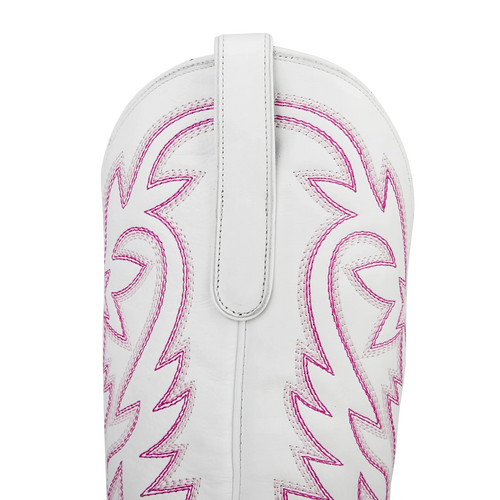 Lane Smokeshow Boot — Matte White and Neon Pink