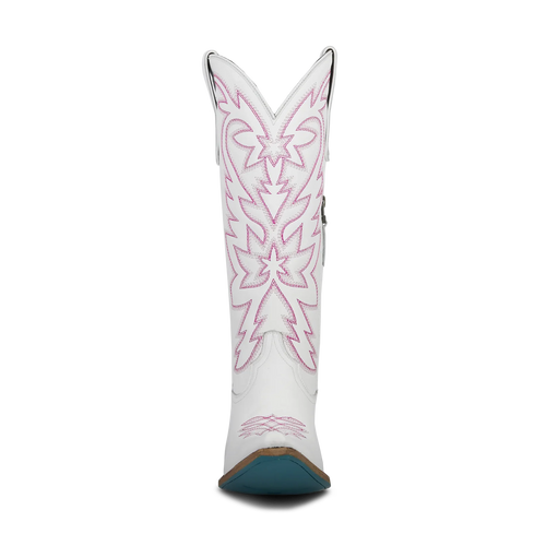 Lane Smokeshow Boot — Matte White and Neon Pink
