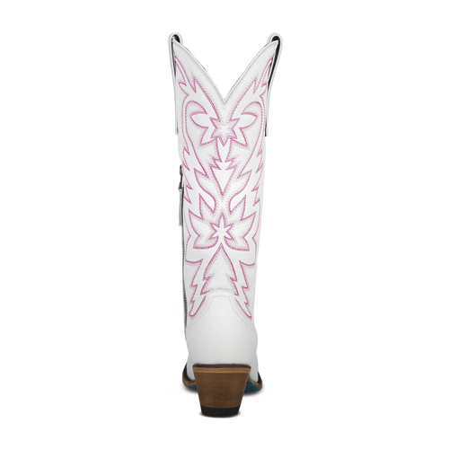 Lane Smokeshow Boot — Matte White and Neon Pink