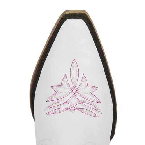Lane Smokeshow Boot — Matte White and Neon Pink