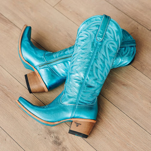 Lane Smokeshow Boot — Turquoise Metallic
