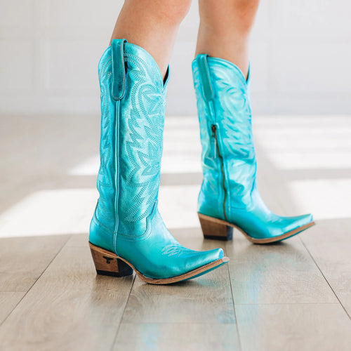 Lane Smokeshow Boot — Turquoise Metallic