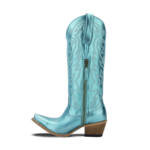 Lane Smokeshow Boot — Turquoise Metallic