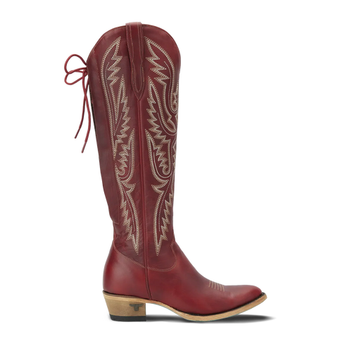 Lane Monica Knee High Corset - Smoldering Ruby