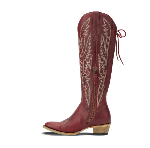 Lane Monica Knee High Corset - Smoldering Ruby